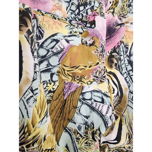 Size 1 / Small Maison Scotch Les Bon Vivants Jungle Pants Animal Print Floral - Picture 8 of 8